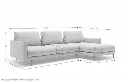 CR.414 von creation by Rolf Benz - Ecksofa rechts signalgrau