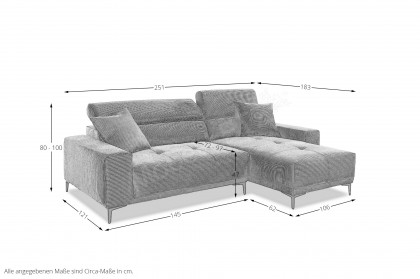 Orio von Benformato - Ecksofa Variante rechts rosa