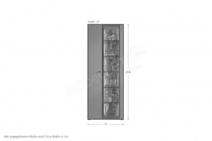 WM 2470 von Wöstmann - Vitrine Lack graphitgrau