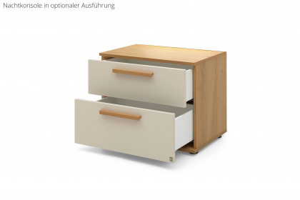 Montino von Musterring - Nachtkommode Eiche - Lack jungle green