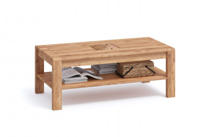 WZ-0625 von GK Möbelvertrieb - Couchtisch aus Wildeiche mit Hirnholz