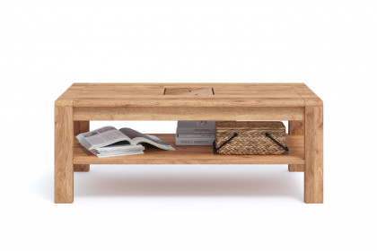 WZ-0625 von GK Möbelvertrieb - Couchtisch aus Wildeiche mit Hirnholz
