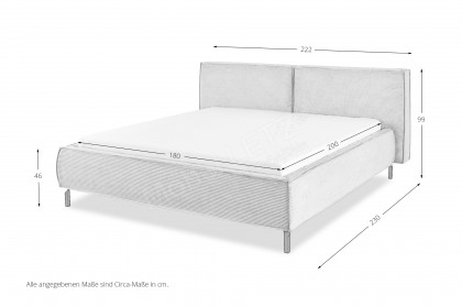 Calas von Candy Sleep - Polsterbett light-grey
