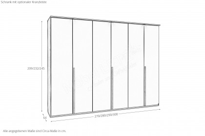 Montino von Musterring - Drehtürenschrank Balkeneiche - Lack grün