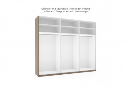 Montino von Musterring - Drehtürenschrank Balkeneiche - Lack grün