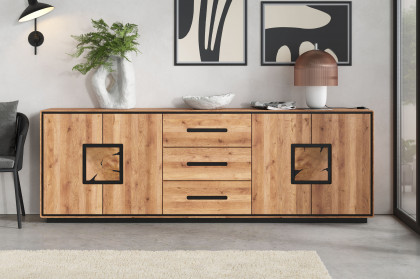WZ-0625 von GK Möbelvertrieb - Sideboard III aus Wildeiche mit Hirnholz