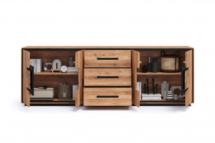 WZ-0625 von GK Möbelvertrieb - Sideboard III aus Wildeiche mit Hirnholz