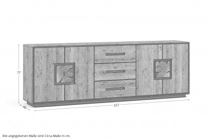 WZ-0625 von GK Möbelvertrieb - Sideboard III aus Wildeiche mit Hirnholz