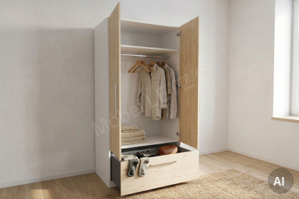 MULTIFLEX von Schlüter Möbelfabrik - Kleiderschrank BASIC mit Jumbo-Auszug