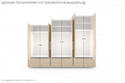 MULTIFLEX von Schlüter Möbelfabrik - Kleiderschrank BASIC mit Jumbo-Auszug
