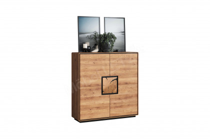 WZ-0625 von GK Möbelvertrieb - Highboard III aus Wildeiche mit Hirnholz