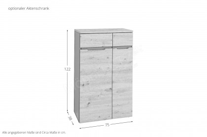 Memphis-Office von Innostyle - Schreibtisch in Artisan Eiche