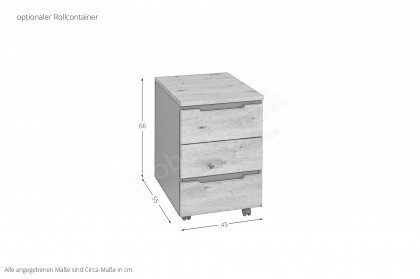 Memphis-Office von Innostyle - Schreibtisch in Artisan Eiche
