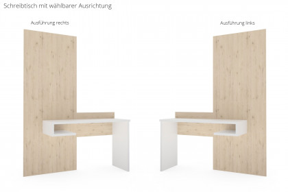 MULTIFLEX von Schlüter Möbelfabrik - Garderoben-Set mit Schreibtisch Eiche