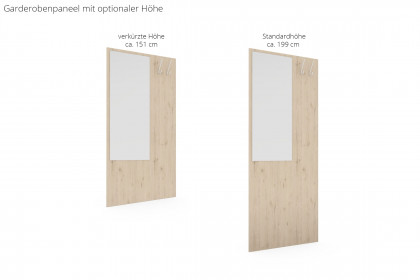 MULTIFLEX von Schlüter Möbelfabrik - Garderoben-Set mit Schreibtisch Eiche