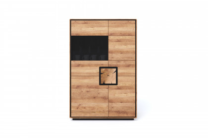 WZ-0625 von GK Möbelvertrieb - Highboard II-L aus Wildeiche mit Hirnholz