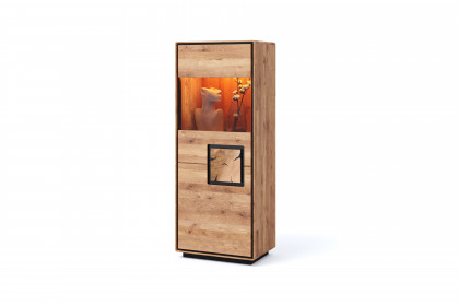 WZ-0625 von GK Möbelvertrieb - Highboard I-L aus Wildeiche mit Hirnholz