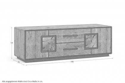 WZ-0625 von GK Möbelvertrieb - Lowboard IV aus Wildeiche mit Hirnholz