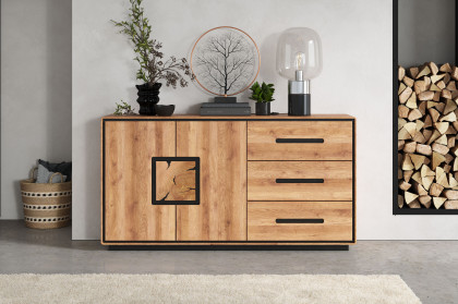 WZ-0625 von GK Möbelvertrieb - Sideboard I aus Wildeiche mit Hirnholz