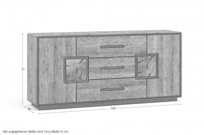 WZ-0625 von GK Möbelvertrieb - Sideboard II aus Wildeiche mit Hirnholz
