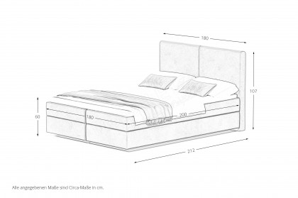 Mistral-Dream von Fey - Boxspringbett KT Scirocco anthrazit