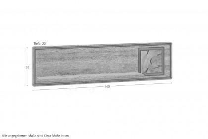 WZ-0625 von GK Möbelvertrieb - Wandboard aus Wildeiche mit Hirnholz