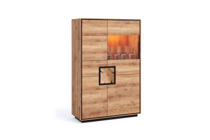 WZ-0625 von GK Möbelvertrieb - Highboard II-R aus Wildeiche mit Hirnholz