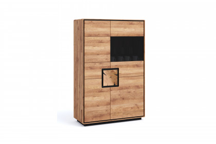 WZ-0625 von GK Möbelvertrieb - Highboard II-R aus Wildeiche mit Hirnholz