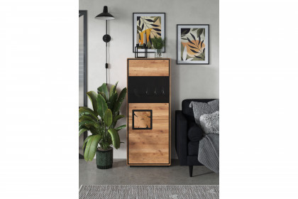 WZ-0625 von GK Möbelvertrieb - Highboard I-R aus Wildeiche mit Hirnholz