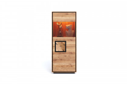 WZ-0625 von GK Möbelvertrieb - Highboard I-R aus Wildeiche mit Hirnholz