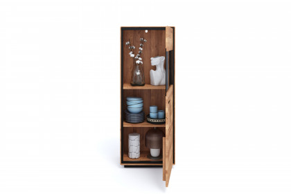 WZ-0625 von GK Möbelvertrieb - Highboard I-R aus Wildeiche mit Hirnholz