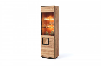 WZ-0625 von GK Möbelvertrieb - Vitrine I-R aus Wildeiche mit Hirnholz