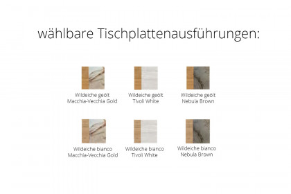 Concept 4 You von BODAHL MØBLER - Esstisch mit Keramikplatte in Macchia-Vecchia Gold