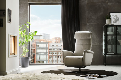 HU-LC17037 von Hukla - Ledersessel alu
