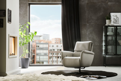 HU-LC17037 von Hukla - Ledersessel alu