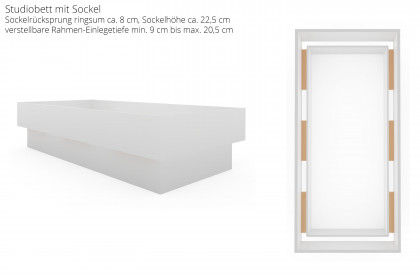 MULTIFLEX von Schlüter Möbelfabrik - Bettanlage polarweiß - San Remo Eiche