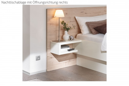 MULTIFLEX von Schlüter Möbelfabrik - Bettanlage polarweiß - San Remo Eiche