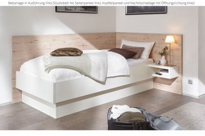 MULTIFLEX von Schlüter Möbelfabrik - Bettanlage polarweiß - San Remo Eiche