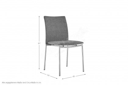 #48-Dining Chair von Skovby - Stuhl mit Edelstahlgestell