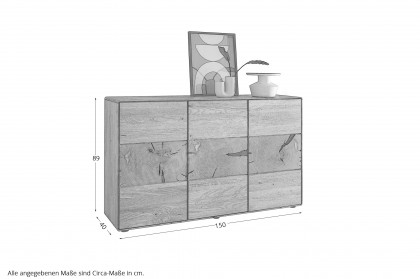 WZ-0626 von GK Möbelvertrieb - Sideboard I aus Wildeiche mit Hirnholz