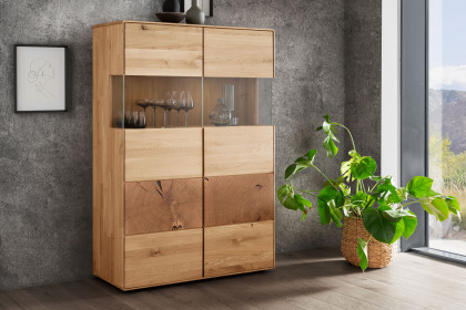 WZ-0626 von GK Möbelvertrieb - Highboard II aus Wildeiche mit Hirnholz