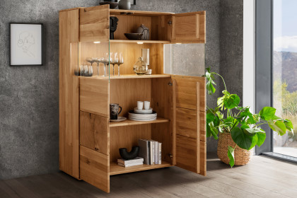WZ-0626 von GK Möbelvertrieb - Highboard II aus Wildeiche mit Hirnholz