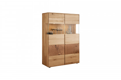 WZ-0626 von GK Möbelvertrieb - Highboard II aus Wildeiche mit Hirnholz