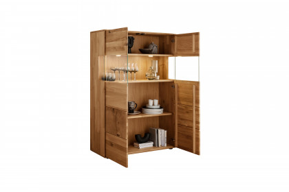 WZ-0626 von GK Möbelvertrieb - Highboard II aus Wildeiche mit Hirnholz
