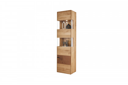 WZ-0626 von GK Möbelvertrieb - Vitrine I aus Wildeiche mit Hirnholz
