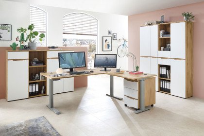 Clyde von Innostyle - Büroensemble mit höhenverstellbarem Ecktisch