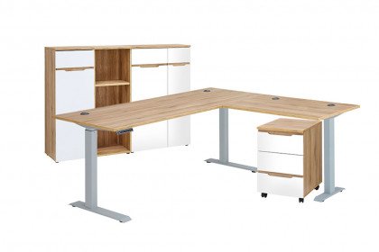 Clyde von Innostyle - Büroensemble mit höhenverstellbarem Ecktisch