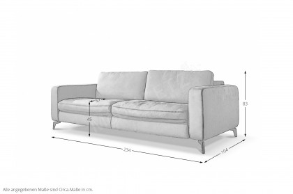 HU-PL24070 von Hukla - 2,5-Sitzer opal