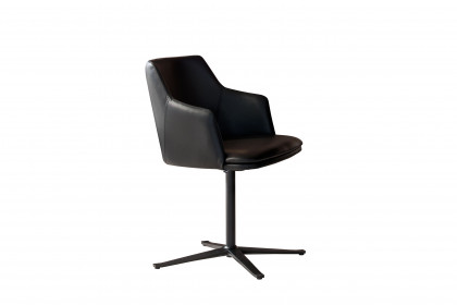 #55 Dining Chair von Skovby - Armlehnenstuhl in Schwarz, drehbar