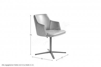 #55 Dining Chair von Skovby - Armlehnenstuhl in Schwarz, drehbar